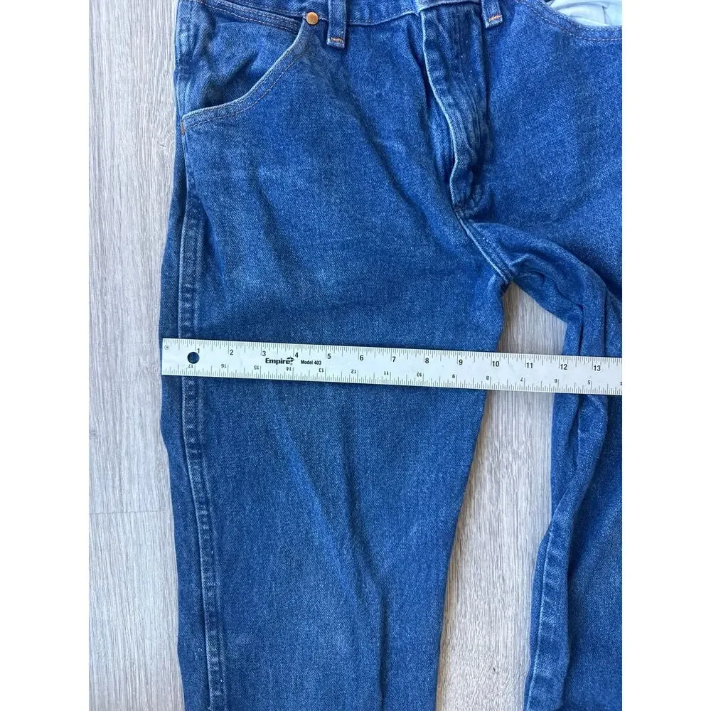 Wrangler 13MWZBP Cowboy Cut Jeans Mens 16 Blue Western Straight Leg Denim